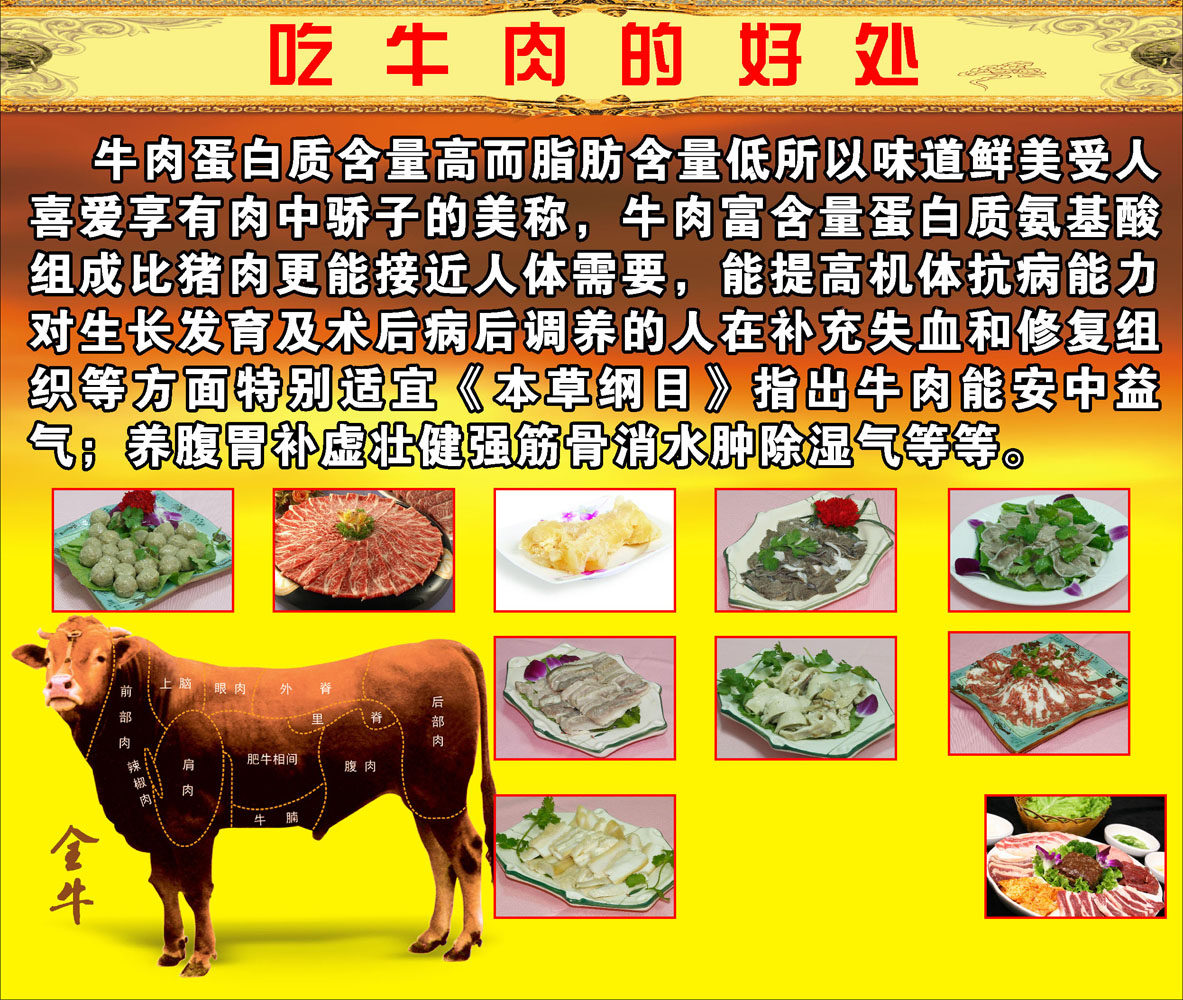652海报印制定制展板素材265吃牛肉的好处2