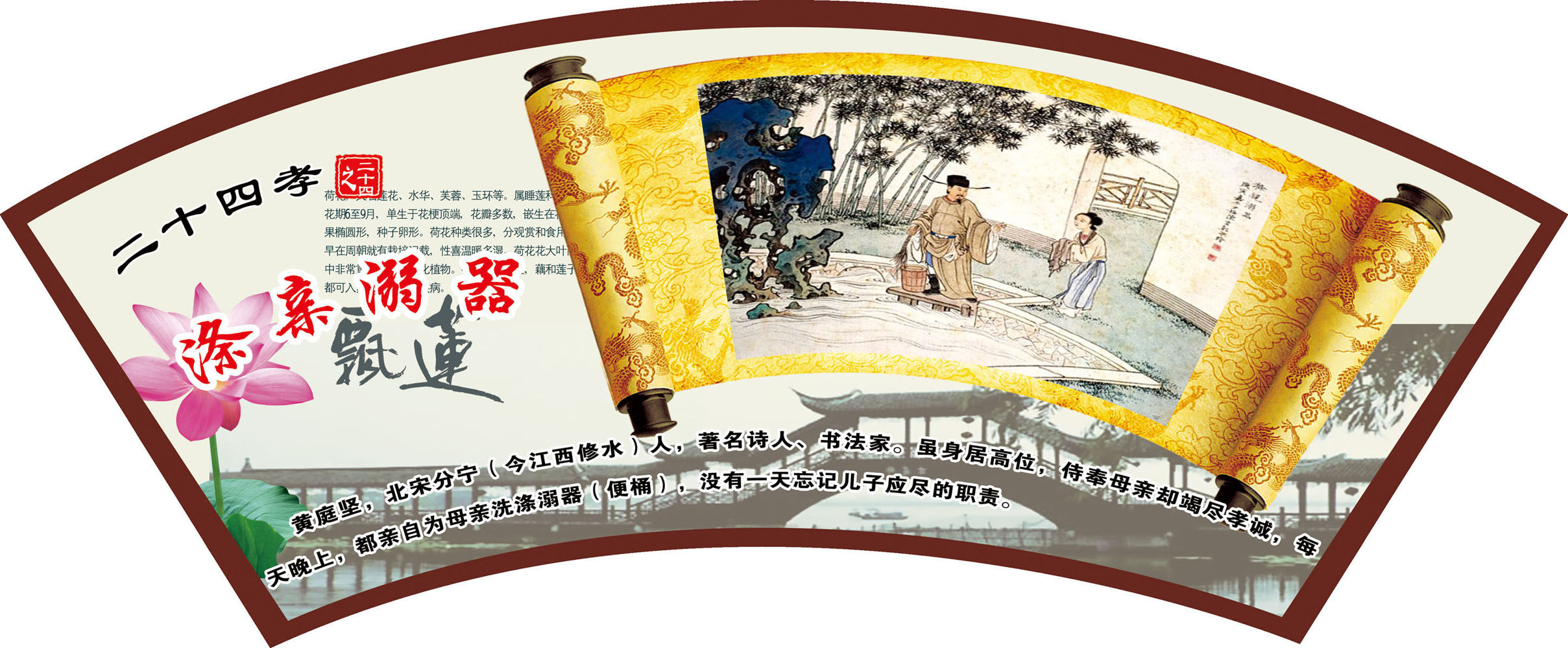 海报印制470设计展板素材21二十四孝之涤亲溺器定制