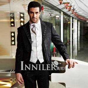 定做男士高档西服 新款新郎结婚礼服 演出主持燕尾服套装