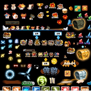 falsh 矢量游戏 商店人物 三国人物建筑icon功能图标素材源文件