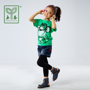 春秋永春儿童袜子 精梳棉九分裤 儿童打底裤 女 百搭打底裤