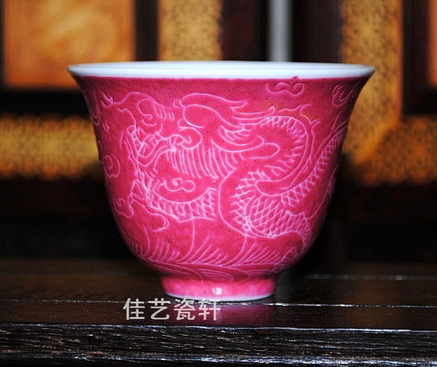 手绘功夫普茶杯碗酒具文洱革厂老货珐琅珐琅收仿古陶瓷民国同治彩