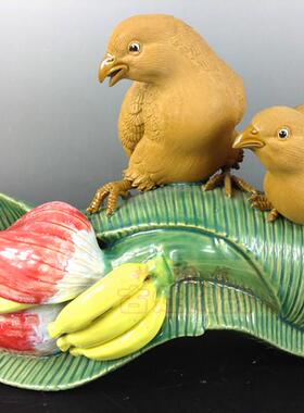 客厅书房招财摆件鹌鹑捉虫促销