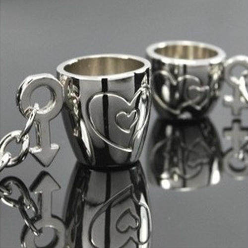 韩国饰品 韩版创意个性情侣款 小精品 爱情的杯子 钥匙扣钥匙圈