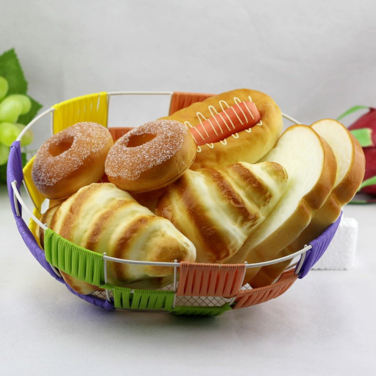 套餐 高仿真香味面包蛋糕模型 假面包拼盘橱柜装饰摆设 教学用具