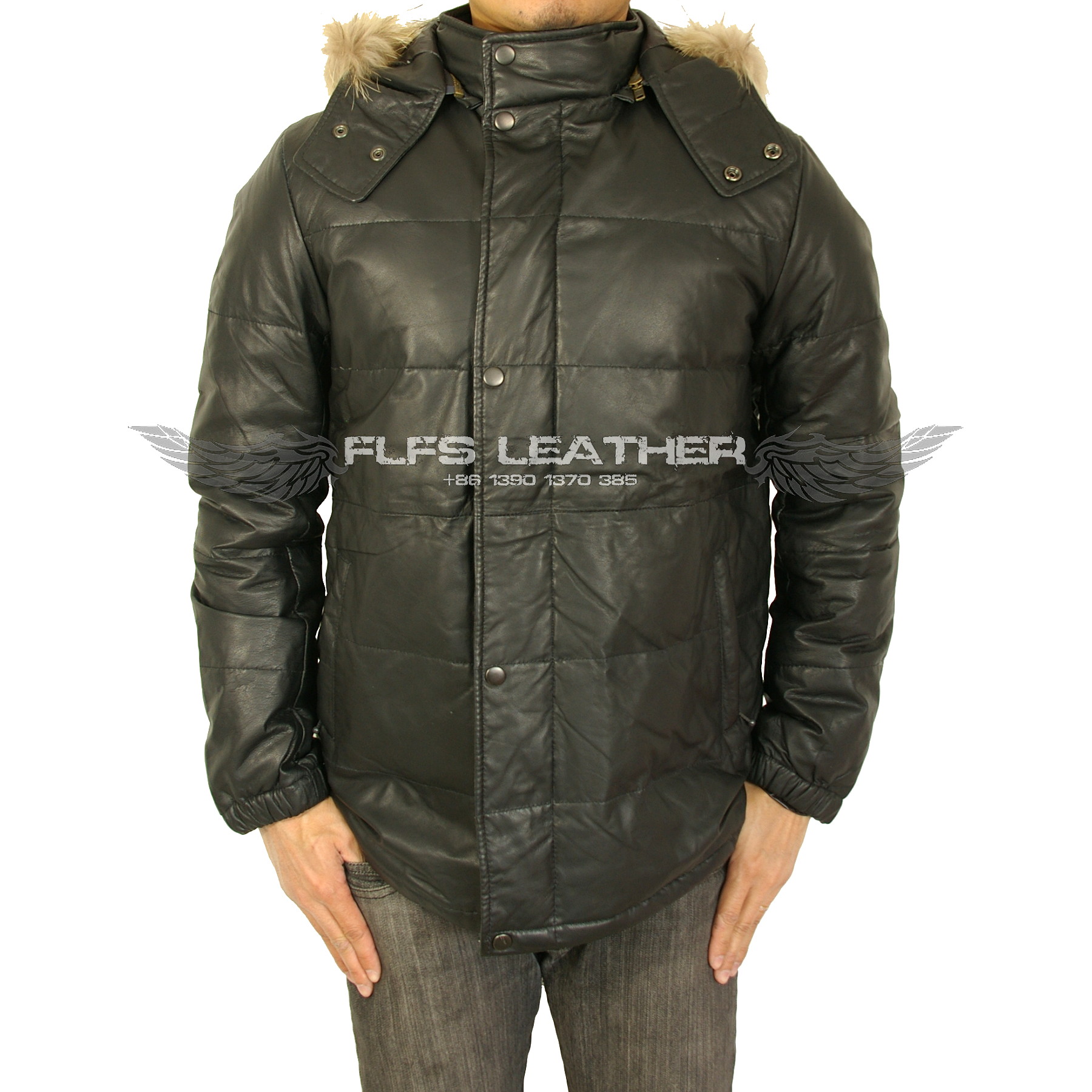 日单无标样板leatherdown羽绒服