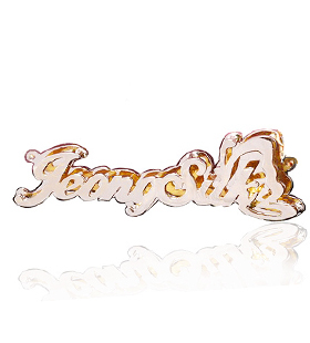 订做银饰立体字母链项链送女孩