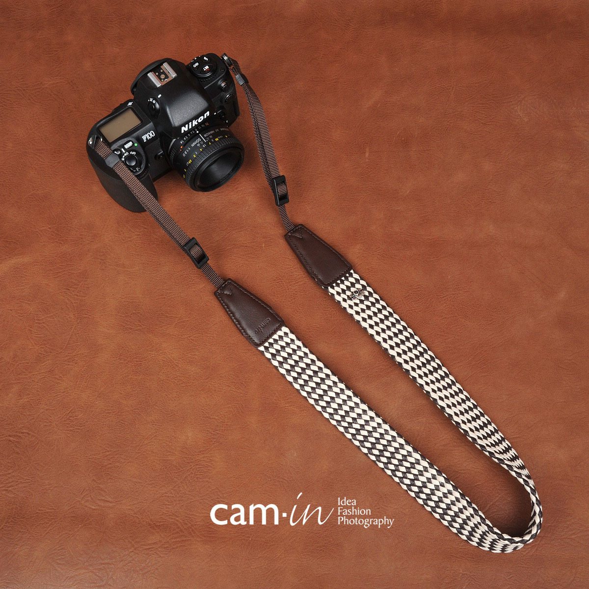 cam-in 编织系列专业时尚相机背带 通用接口 cam8682