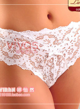 2件包邮清仓甩卖欧美大码中高腰性感女内裤女三角裤透明蕾丝60821