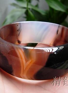 巴西原色纹理加宽加厚玛瑙手镯