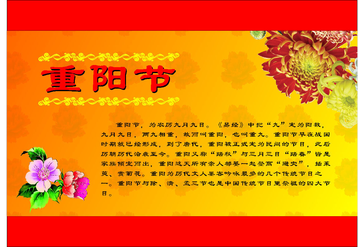 617海报印制海报展板素材933重阳节简介