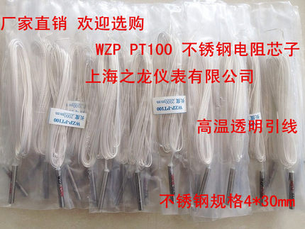 WZP-PT100 不锈钢铂电阻芯子 高温线材质引线 高精度 绝缘线
