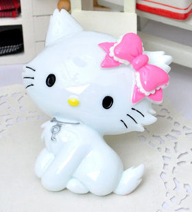 平底树脂公仔挂钥匙蝴蝶结Hellokitty猫KT俏咪手机美容DIY配件