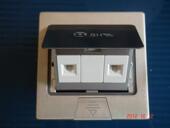 正旦不锈钢五孔弹起式 电话电脑地面插座