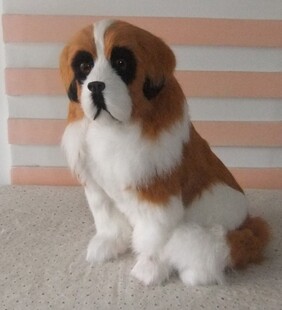 仿真动物 仿真圣伯纳犬 狗 动物标本 静态模型仿真狗摆件