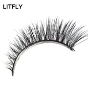 Litfly丽塔芙马毛假睫毛眼尾拉长交叉款504 棉线梗自然美目传神