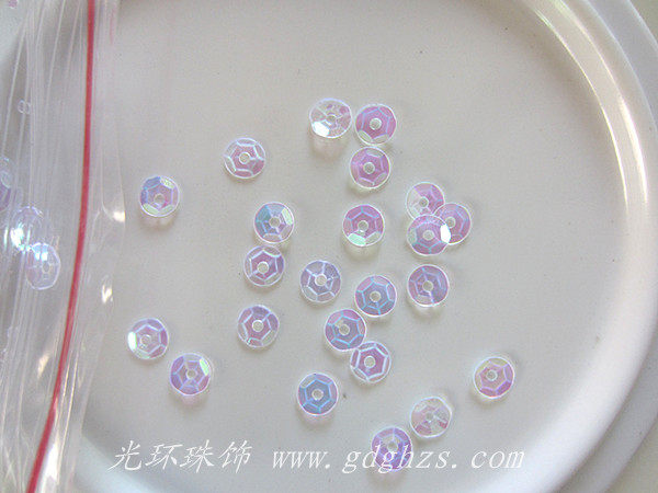 DIY珠片 6mm凹面中孔圆形白色彩晶亮片 服装辅料手工缝片1斤,饰品/流行首饰/时尚饰品新,其他DIY饰品配件,淘宝优惠券,粉丝福利购,淘宝优惠卷