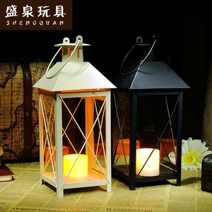 盛泉 浪漫温馨复古欧式烛台 婚庆家居装饰 铁艺电子蜡烛烛台