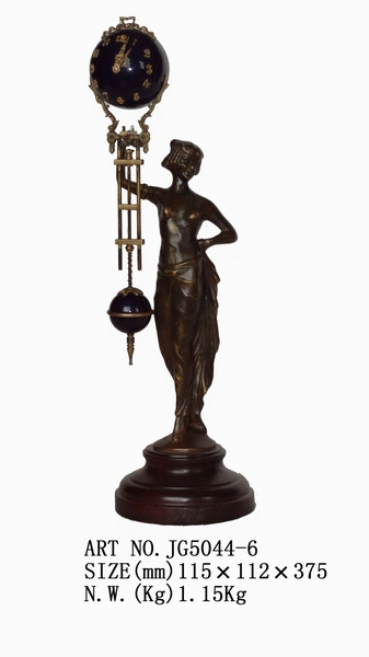 精美铜铸欧式古典铜铸小摇摆钟表静音 创意个性钟 表铜铸 静音装