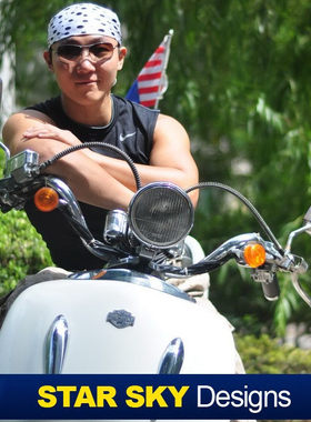 英伦风男士朋克机车围脖包头巾