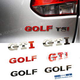 大众高尔夫6新polo GTI 车标改色贴纸 GOLF/GTI标装饰改色车贴纸