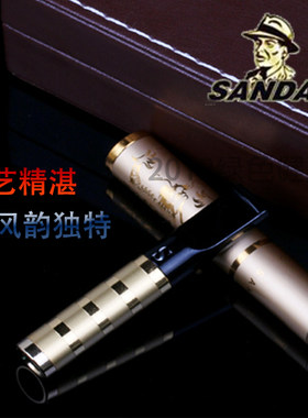包邮正品SANDA三达921拉杆式循环清洗型黄金烟嘴 精美礼盒装烟具