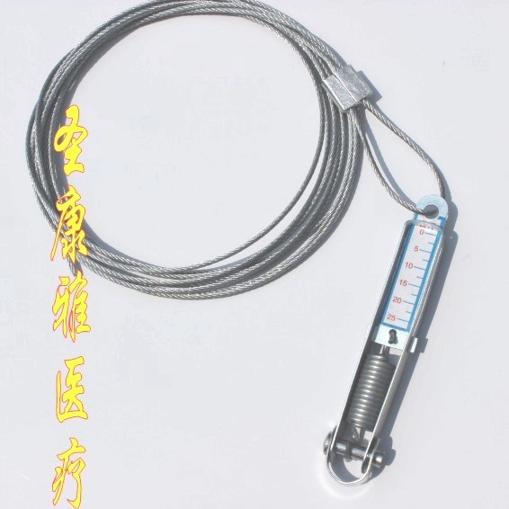 牵引椅专用钢丝绳 牵引绳 带拉力计数器测力计 牵引椅配件3米长