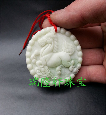 天然玉石陕西蓝天玉马到成功