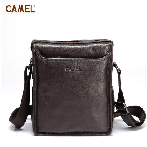 【非卖品】Camel骆驼 头层牛皮 竖款 单肩包 斜挎包 男包 MB113