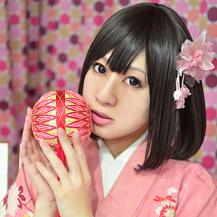 APH国拟人 黑塔利亚 日本性转 本田樱 本田菊cos假发 cosplay假发