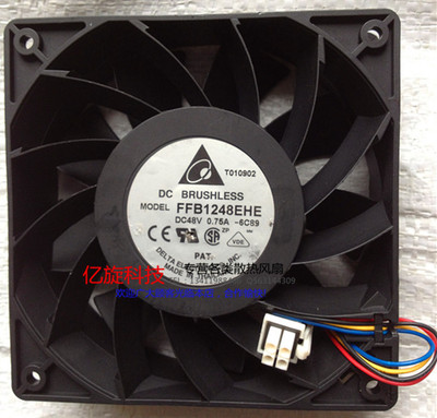 台达 FFB1248EHE 12038 48V 0.75A 四线 PWM调速 防水 变频器风扇