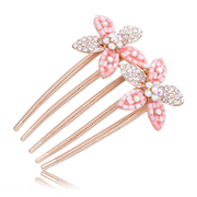 Package mail compose well new best selling hair Korea rhinestone hair tiara comb flower hair comb insert card