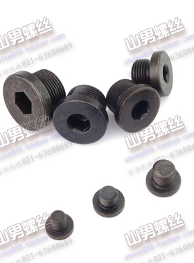 45#钢 公制内六角油塞堵头 JB1001-77内六角螺塞油堵法兰面螺塞