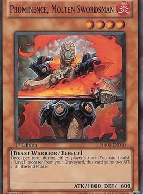 游戏王 美版 正版 - 炎热刀 日珥 Prominence,Molten/面闪/HA05