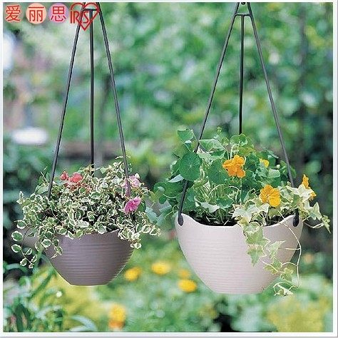 爱上花园|日本爱丽思iris ze niris 纯白色 吊盆吊式花盆