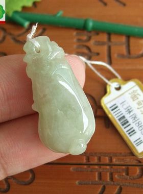 86576玉琳阁 实物拍图 缅甸玉进口 天然翡翠A货小福瓜吊坠