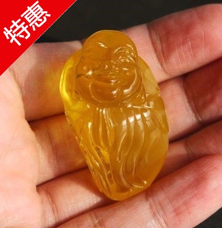 促销优惠天然琥珀老蜜蜡挂坠链珠虫珀胸针花朵吊坠原石项链雕件h