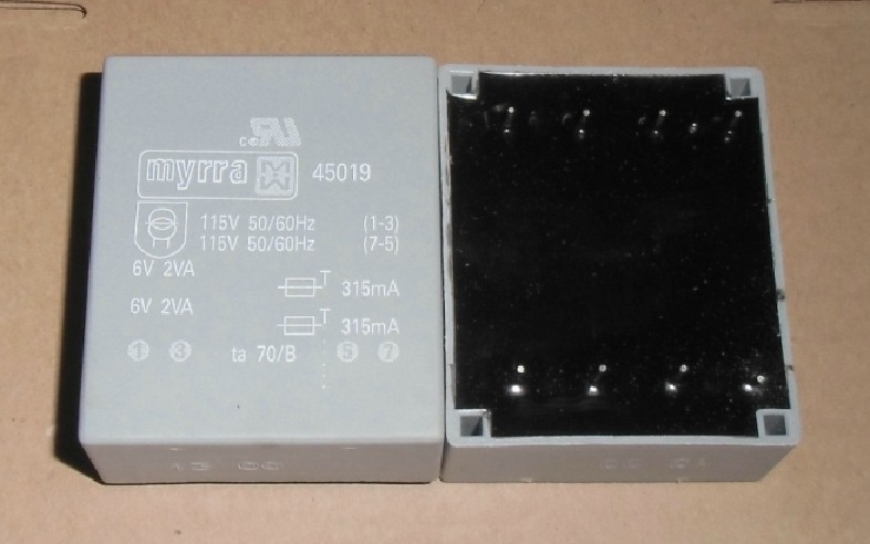 原装进口稳压电源整流 MYRRA 45019 4VA 115-230V 2X 6V