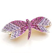 Package mail smiling Korean version of Dragonfly hand Crystal rhinestone top clamp horizontal clamp tiara hair Barrette jewelry