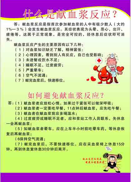 海报印制209展板素材制作3688-4什么是献血浆反应血站宣传栏