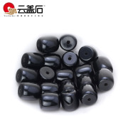 Shi Tianran 3 a-level cloud cover Black Onyx Pearl loose beads barrel bead waist beads dingzhu DIY insulation bead bracelets accessory