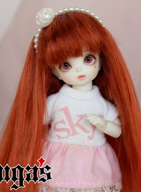1/12 12分BJD假发.仿马海毛.百搭长直发(4色)ob.dk.az.xaga.兵人