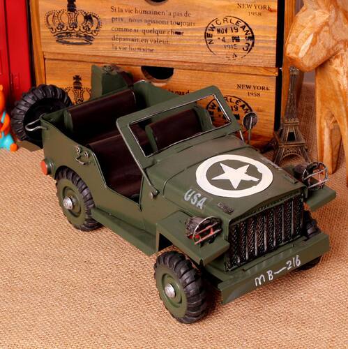 复古越野车模型工艺品