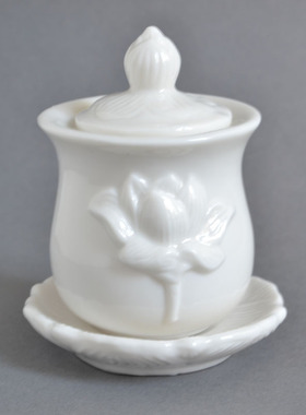 净水杯圣水杯陶瓷莲花杯佛前供杯