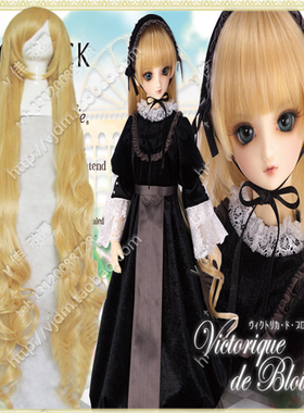 cosplay假发假毛 金色黄色150cm长卷发加厚维多利加1.5米长发公主