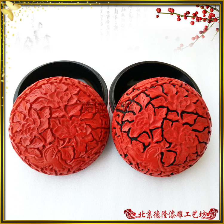 雕漆厂家质量保障生日礼物首饰盒