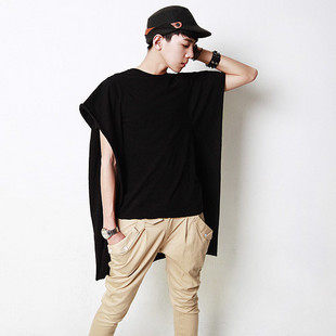 夏装新款特价韩版男装蝙蝠袖蝙蝠衫个性另类非主流短袖T恤 有大码
