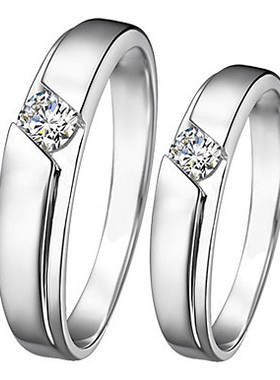沁缘永恒的爱925银时尚情侣戒指
