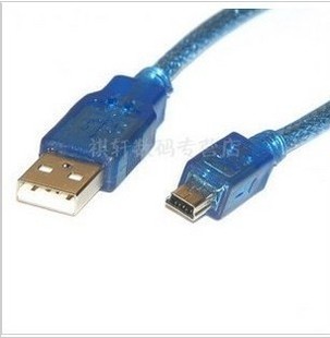 96编屏蔽网USB A/5P T型线 数码相机MP3手机充电线数据线 28CM