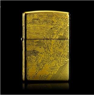 美國原裝正品 ZIPPO打火機 五面精雕 純銅刻蝕清明上河圖 限量版